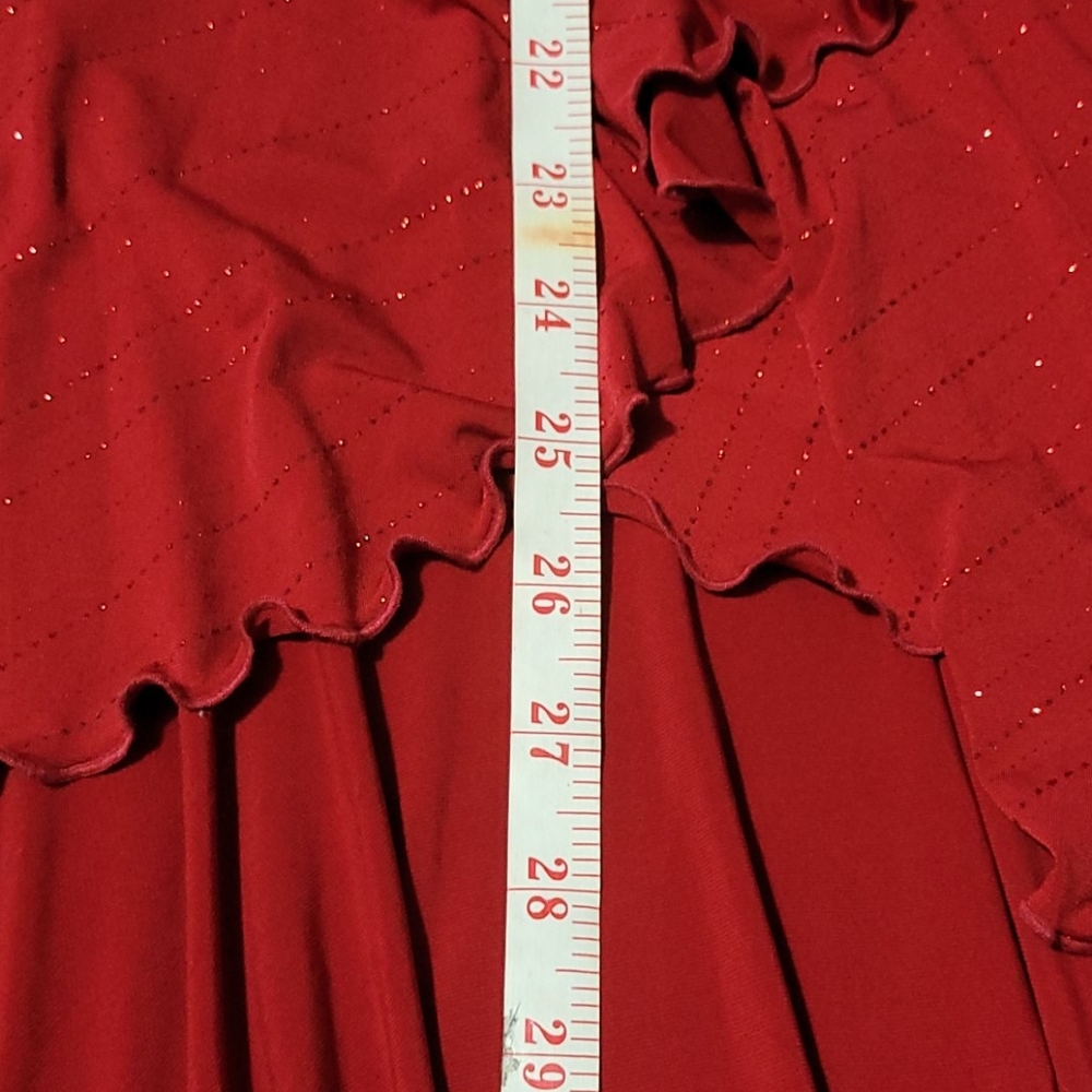 50 City Triangles red sparkle formal gown Sz L - Picture 10 of 12